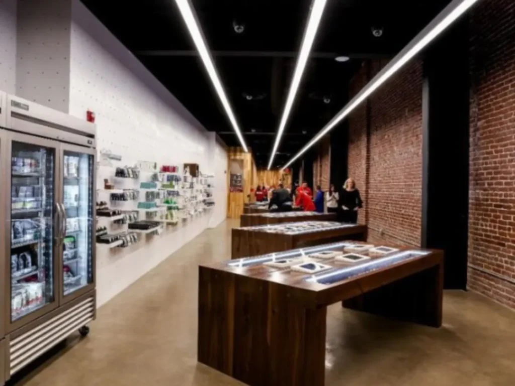 Seedella founder visiting MedMen Cannabis Dispensary in Downtown Los Angeles, often called the Apple Store of Weed